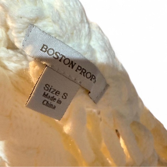 VTG Macramae Sweater  Wool Blend Small P-P20L33 Ivory - Picture 5 of 6